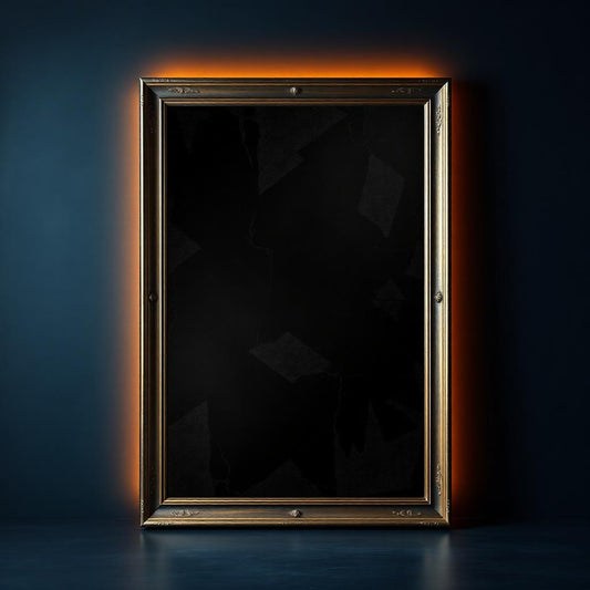Antique smoked mirror panel