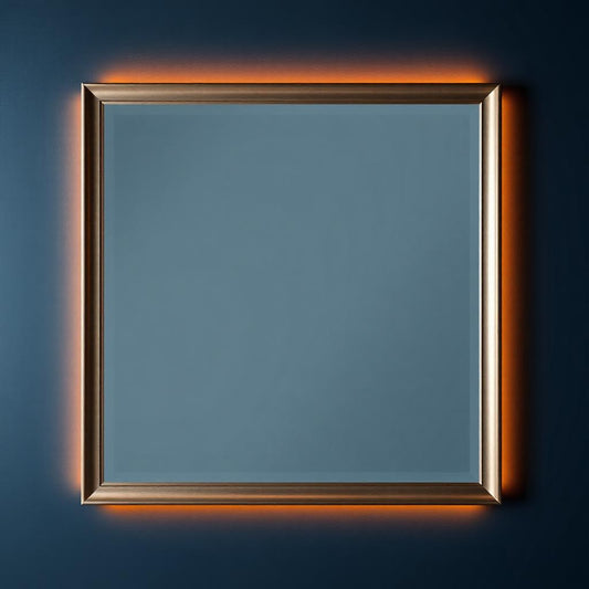 Custom wall mirror with polished edge