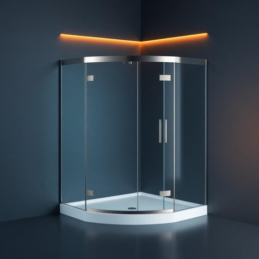 3-sided frameless shower enclosure